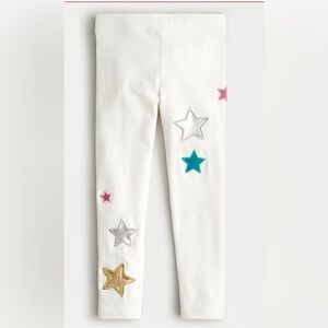 Girls' everyday leggings with star patches